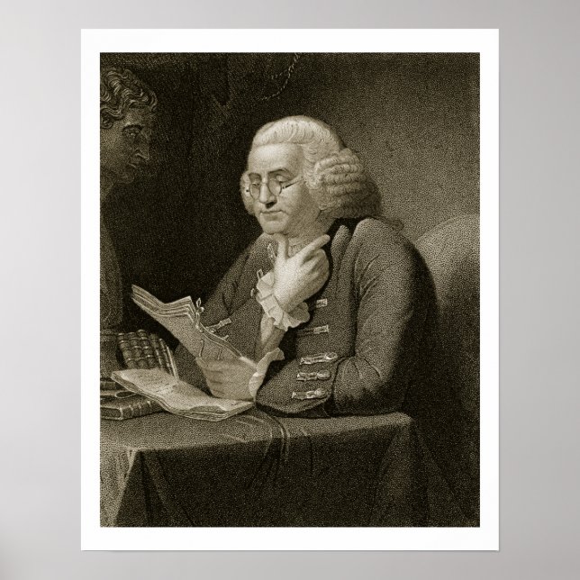 Portrait of Benjamin Franklin, engraved by Thomas Poster (Front)