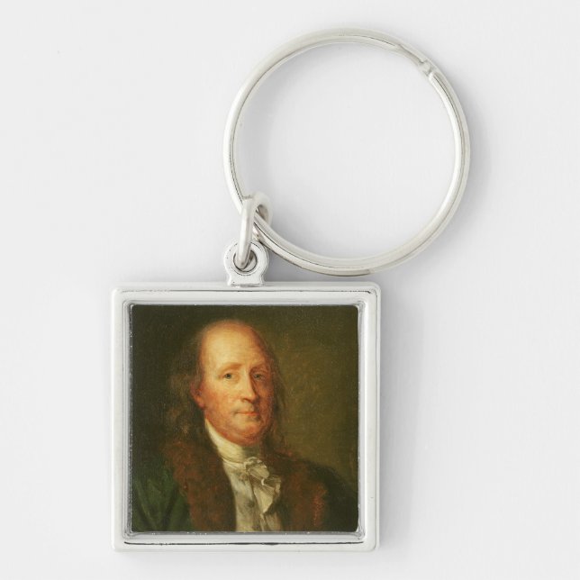 Portrait of Benjamin Franklin Key Ring (Front)