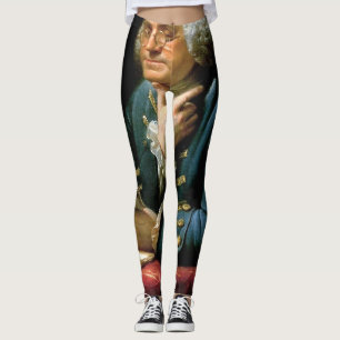 Portrait Of Benjamin Franklin Leggings