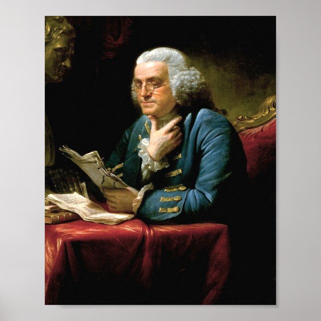 Portrait Of Benjamin Franklin Poster (Front)
