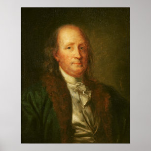 Portrait of Benjamin Franklin Poster