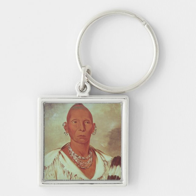 Portrait of Black Hawk, Indian Chief Key Ring (Front)