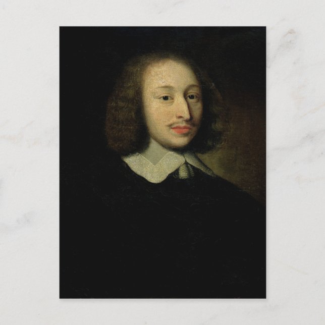 Portrait of Blaise Pascal Postcard (Front)