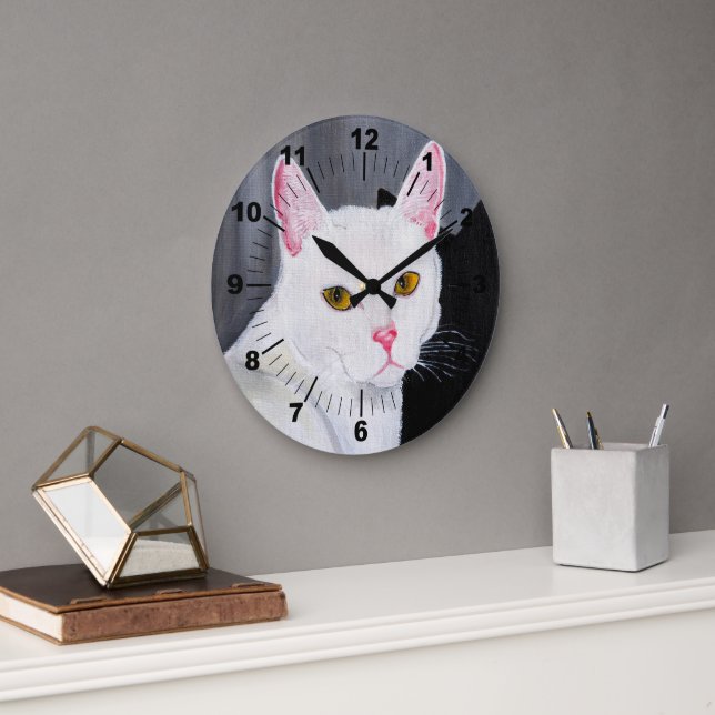 Portrait of Blanca Painting by Alfred Fox Large Clock (Office)