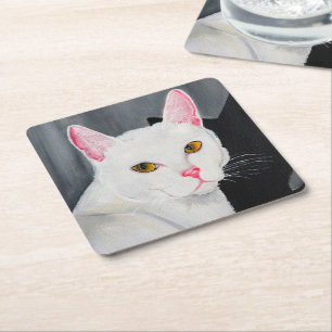 Portrait of Blanca Painting by Alfred Fox Square Paper Coaster