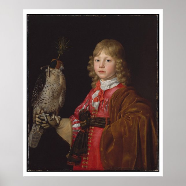 Portrait of Boy with Falcon Poster (Front)