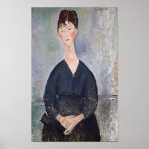 Portrait of Cafe Singer, Modigliani Poster