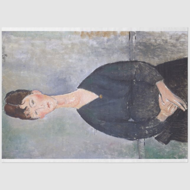 Portrait of Cafe Singer, Modigliani Tissue Paper (Front)