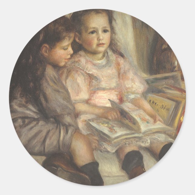 Portrait of Caillebotte Children by Pierre Renoir Classic Round Sticker (Front)