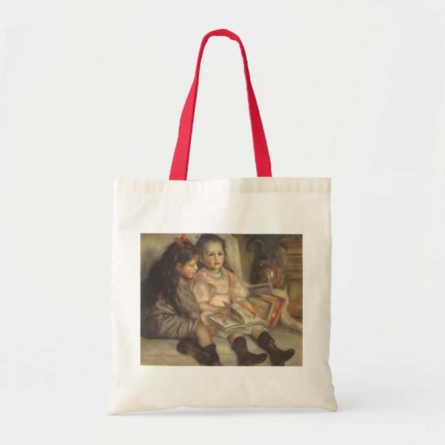 Portrait of Caillebotte Children by Pierre Renoir Tote Bag (Front)
