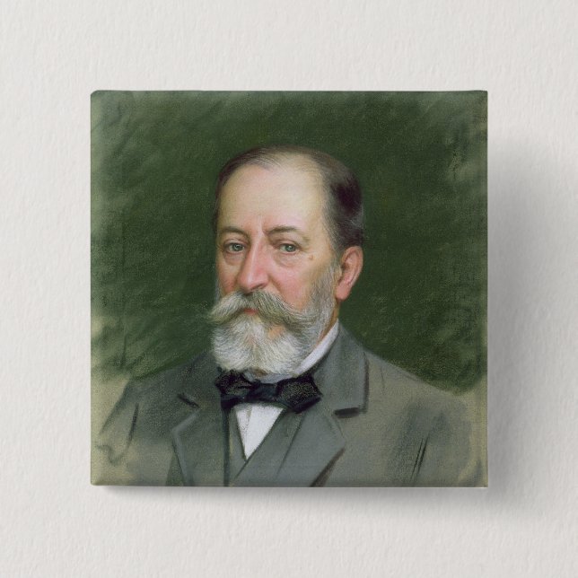 Portrait of Camille Saint-Saens  1903 15 Cm Square Badge (Front)
