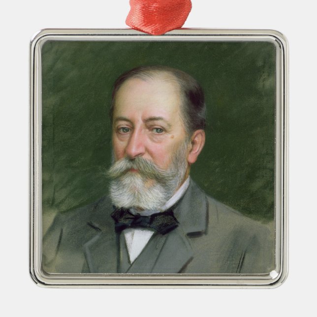 Portrait of Camille Saint-Saens  1903 Metal Ornament (Front)