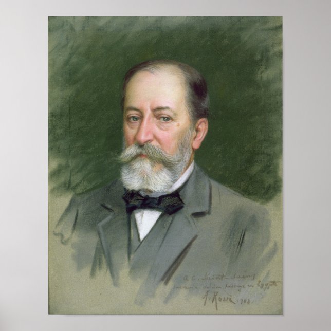 Portrait of Camille Saint-Saens 1903 Poster (Front)
