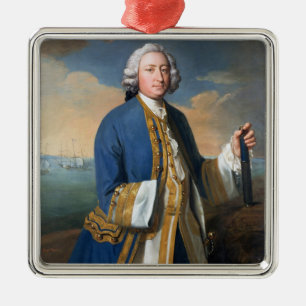 Portrait of Captain David Brodie (1709-87) Holding Metal Ornament