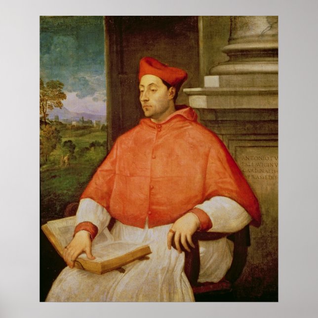Portrait of Cardinal A. Pallavicini, 1512 Poster (Front)