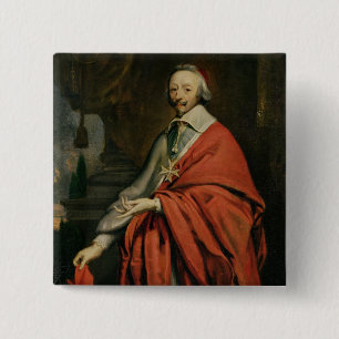 Portrait of Cardinal de Richelieu 15 Cm Square Badge