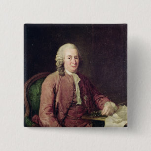 Portrait of Carl von Linnaeus 15 Cm Square Badge