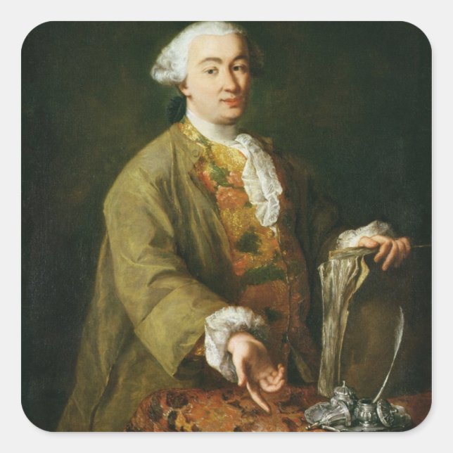 Portrait of Carlo Goldoni Square Sticker (Front)