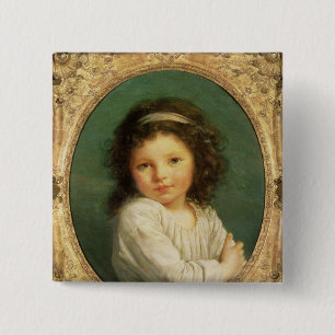 Portrait of Caroline Lalive de la Briche, 1786 15 Cm Square Badge