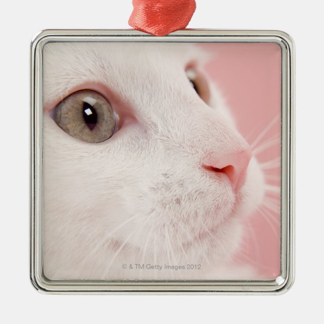 Portrait of cat metal tree decoration (Front)