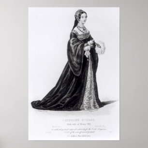 Portrait of Catherine engraved by Hargrave Poster
