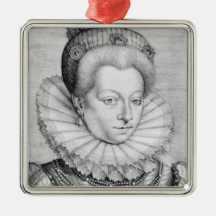 Portrait of Catherine Henriette Metal Ornament