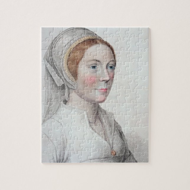 Portrait of Catherine Howard (1520-42) engraved by Jigsaw Puzzle (Vertical)