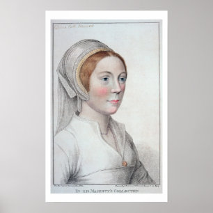 Portrait of Catherine Howard (1520-42) engraved by Poster