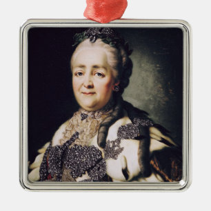 Portrait of Catherine II  of Russia Metal Tree Decoration
