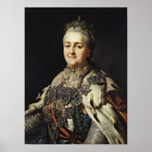 Portrait of Catherine II  of Russia Poster