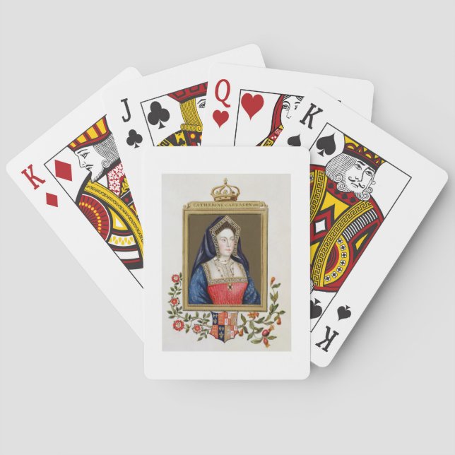 Portrait of Catherine of Aragon (1485-1536) 1st Qu Playing Cards (Back)