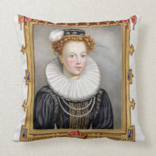 Portrait of Catherine Parr (1512-1548) Sixth Wife Cushion