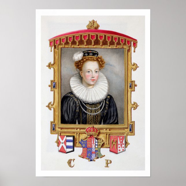 Portrait of Catherine Parr (1512-1548) Sixth Wife Poster (Front)
