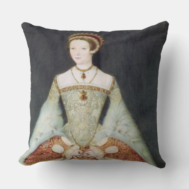 Portrait of Catherine Parr (1512-48), 1545 (colour Cushion (Front)