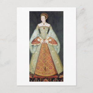 Portrait of Catherine Parr (1512-48), 1545 (colour Postcard