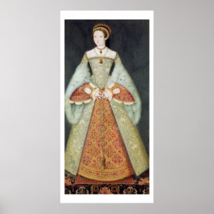 Portrait of Catherine Parr (1512-48), 1545 (colour Poster