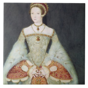 Portrait of Catherine Parr (1512-48), 1545 (colour Tile