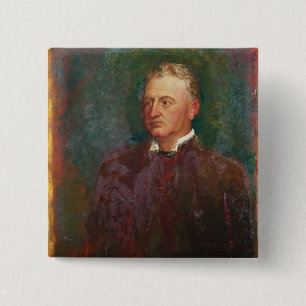 Portrait of Cecil John Rhodes 1898 15 Cm Square Badge
