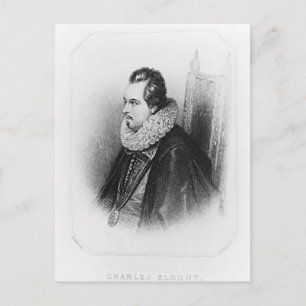 Portrait of Charles Blount 8th Earl of Postcard