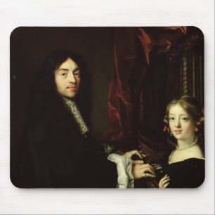 Portrait of Charles Couperin and the Daughter Mouse Pad
