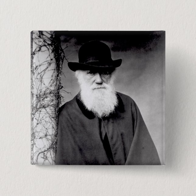Portrait of Charles Darwin  1881 15 Cm Square Badge (Front)