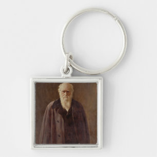 Portrait of Charles Darwin  1883 Key Ring