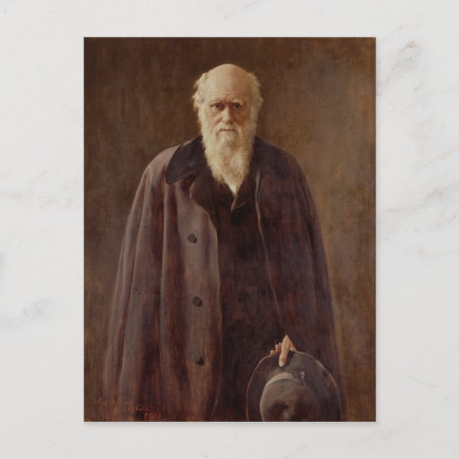 Portrait of Charles Darwin  1883 Postcard (Front)