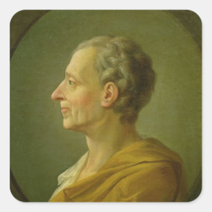 Portrait of Charles de Montesquieu Square Sticker