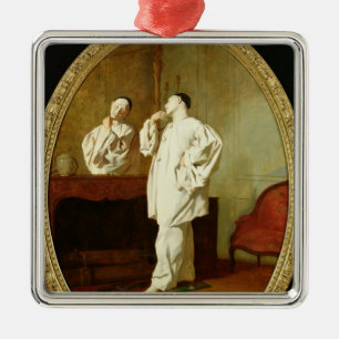 Portrait of Charles Deburau Metal Ornament