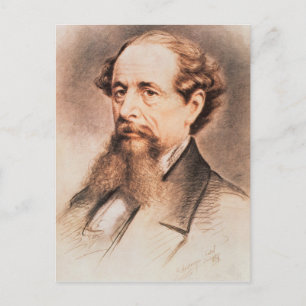 Portrait of Charles Dickens, 1869 Postcard