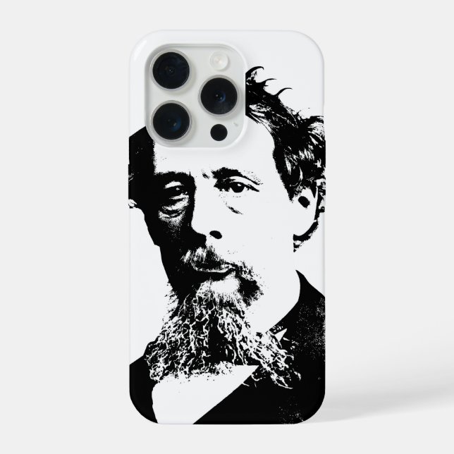 Portrait of Charles Dickens iPhone Case (Back)