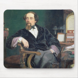 Portrait of Charles Dickens (oil on canvas) Mouse Pad