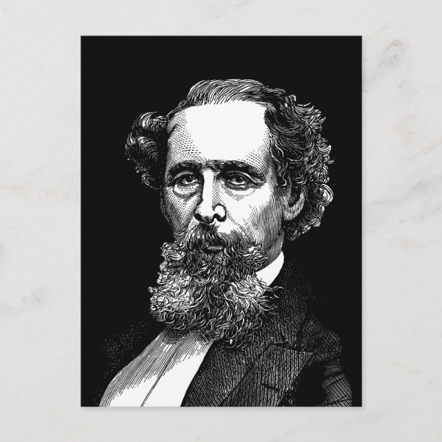 Portrait of Charles Dickens Postcard (Front)