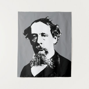 Portrait of Charles Dickens Tapestry